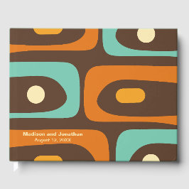Mid Century Moderne Retro Piquet gepersonaliseerd Gastenboek