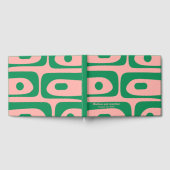 Mid Century Moderne Retro Piquet gepersonaliseerd Gastenboek (Volledig)