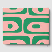 Mid Century Moderne Retro Piquet gepersonaliseerd Gastenboek (Achterkant)