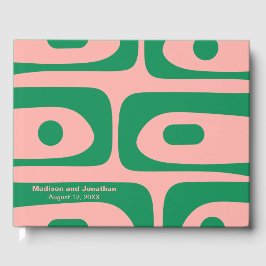 Mid Century Moderne Retro Piquet gepersonaliseerd Gastenboek