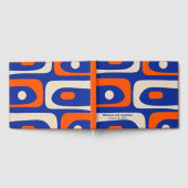 Mid Century Moderne Retro Piquet gepersonaliseerd Gastenboek (Volledig)