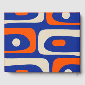 Mid Century Moderne Retro Piquet gepersonaliseerd Gastenboek (Achterkant)