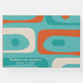 Mid Century Moderne Retro Piquet gepersonaliseerd Gastenboek