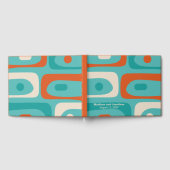 Mid Century Moderne Retro Piquet gepersonaliseerd Gastenboek (Volledig)