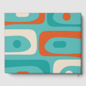 Mid Century Moderne Retro Piquet gepersonaliseerd Gastenboek (Achterkant)