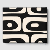 Mid Century Moderne Retro Piquet gepersonaliseerd Gastenboek (Achterkant)