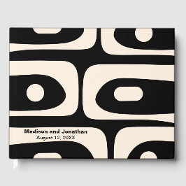 Mid Century Moderne Retro Piquet gepersonaliseerd Gastenboek