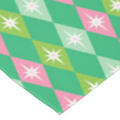 Mid Century Moderne Retro Roze & Groene Diamant Tafelkleed (Gekanteld)