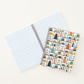 Mid Century Moderne Retro Stijlvolle Keukenplanken Notitieboek (Binnen)