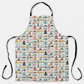 Mid Century Moderne Retro Stijlvolle Keukenplanken Schort (Voorkant)