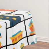 Mid Century Moderne Retro Stijlvolle Keukenplanken Tafelkleed (Voorbeeld)