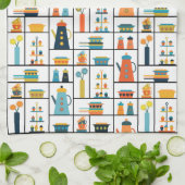 Mid Century Moderne Retro Stijlvolle Keukenplanken Theedoek (Gevouwen)