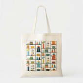 Mid Century Moderne Retro Stijlvolle Keukenplanken Tote Bag (Voorkant)