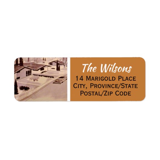 Mid Century Moderne Return Address Label (Voorkant)