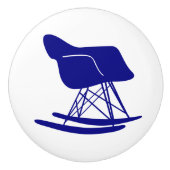 Mid Century Moderne Rocker Stoel Knob, Marine Keramische Knop (Voorkant)