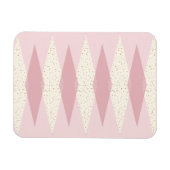 Mid Century Moderne Roze Argyle Flexible Magnet Magneet (Horizontaal)