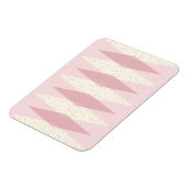 Mid Century Moderne Roze Argyle Flexible Magnet Magneet (Linkerzijde)