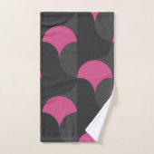 Mid-Century Moderne roze en grijs Bad Handdoek (Handdoek)