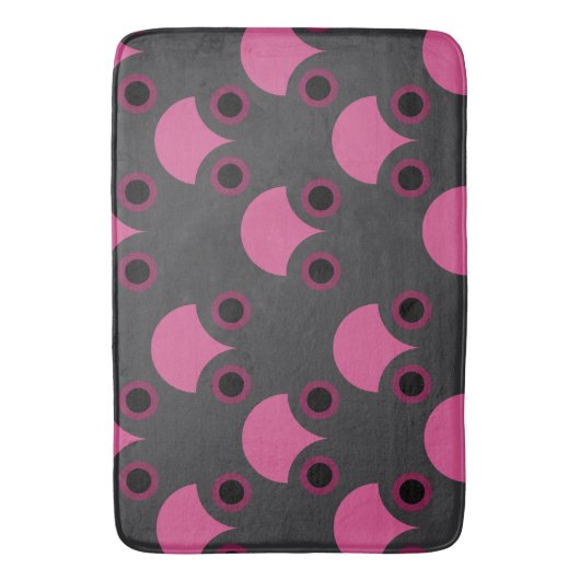 Mid-Century Moderne roze en grijs Badmat (Voorkant Verticaal)