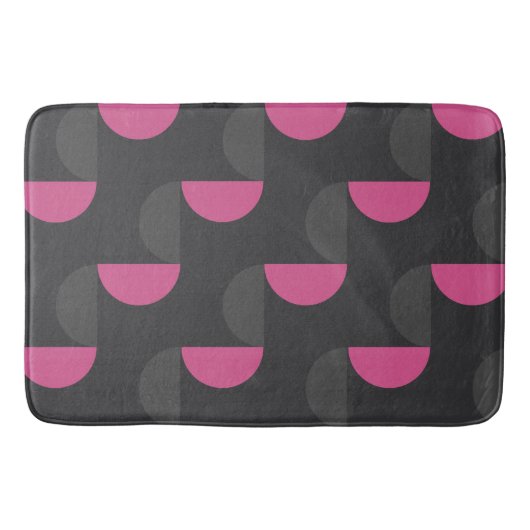 Mid-Century Moderne roze en grijs Badmat (Voorkant)