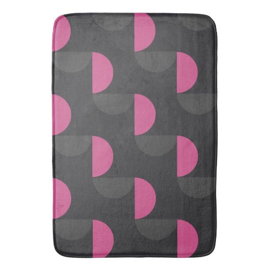 Mid-Century Moderne roze en grijs Badmat (Voorkant Verticaal)