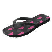 Mid-Century Moderne roze en grijs Teenslippers (Schuin)
