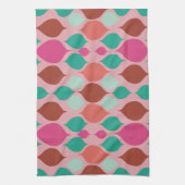 Mid Century Moderne Roze Geometric Theedoek (Verticaal)
