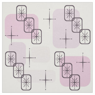 Mid Century Moderne Roze Licht Paars Stof