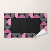 Mid-Century Moderne roze, zwart en grijs Bad Handdoek (Handdoek)