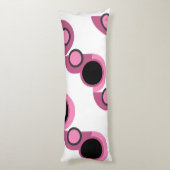 Mid-Century Moderne roze, zwart en grijs Lichaamskussen (Achterkant (Verticaal))