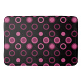 Mid-Century Moderne roze, zwarte en grijze stippen Badmat (Voorkant)