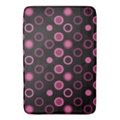 Mid-Century Moderne roze, zwarte en grijze stippen Badmat (Voorkant Verticaal)
