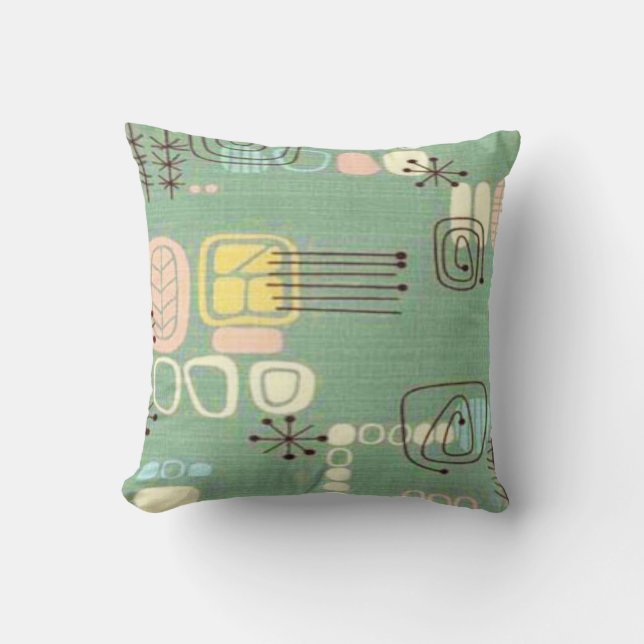 Mid Century Moderne Sierkussen voor grafisch ontwe (Voorkant)