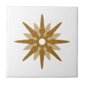 Mid-Century Moderne Single Gold Star Design-kerami Tegeltje (Voorkant)