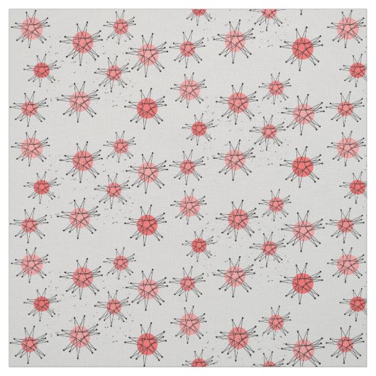 Mid-Century Moderne Starbursts Stof (Swatch)