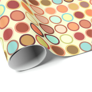 Mid-Century Moderne Stippen - crème met meerdere Cadeaupapier