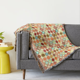 Mid-Century Moderne Stippen - crème met meerdere Deken