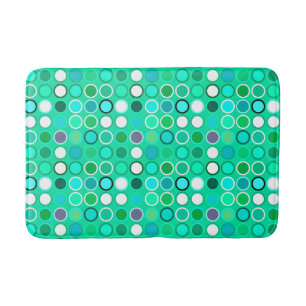 Mid-Century Moderne Stippen - schaduwen van aqua Badmat