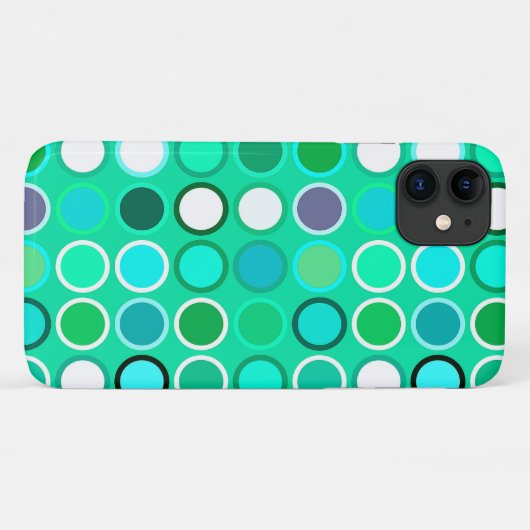 Mid-Century Moderne Stippen - schaduwen van aqua Case-Mate iPhone Case (Achterkant (horizontaal))