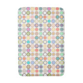 Mid-Century Moderne Stippen - wit met pastels Badmat (Voorkant Verticaal)