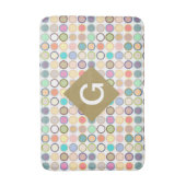Mid-Century Moderne Stippen - wit met pastels Badmat (Voorkant Verticaal)