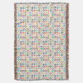 Mid-Century Moderne Stippen - wit met pastels Deken (Voorkant Verticaal)