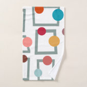 Mid-Century Moderne Trapezoïden en cirkels Bad Handdoek (Handdoek)