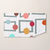 Mid-Century Moderne Trapezoïden en cirkels Bad Handdoek (Handdoek)
