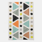 Mid Century Moderne Triangles Stippen Theedoek (Verticaal)