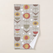Mid Century Moderne Tuin Meerkleurig Bad Handdoek (Handdoek)