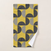 Mid-Century Moderne turmeric en gunmetal grijs Bad Handdoek (Handdoek)