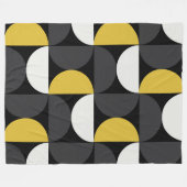 Mid-Century Moderne turmeric en gunmetal grijs Fleece Deken (Voorkant (Horizontaal))