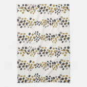 Mid Century Moderne Vakantie met Dot Patroon Theedoek (Verticaal)