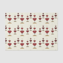 Mid-Century Moderne Valentijnse  Geometrische Rode